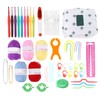 12 Pcs Crochet Needle Set Aluminum Oxide Weaving Sewing Knitting