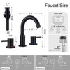 FGKQ Black Bathroom Faucet for Sink 3 Hole, Bathroom Sink