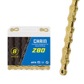 HOUSON bicycle chain, stainless steel bicycle chain, 116 link bicycle chain 1/2 x 11/128 inch for chain lock road mountain bike racing bike sports bike 6/7/8/18/21/24-speed