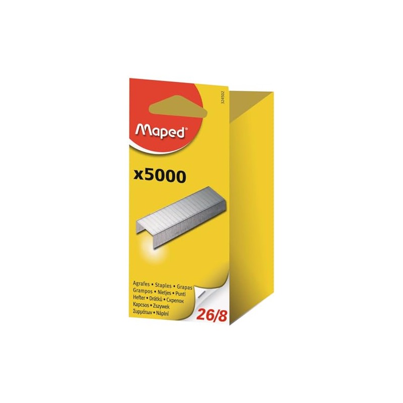 Maped 324502 0 Heftklammern 26/8, verzinkt, großpackung