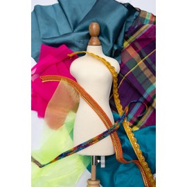 Boutique Booster Packs for Mashquin | Sustainable Fabric Add-Ons | Perfect for Crafting, DIY, and Art Projects | 4 Vibrant Colorways (Rainbow-Kaleidoscope Mistry)