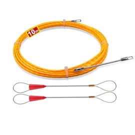 32.8FT Electrical Fish Tape 10m |3.0 mm Wire Puller |2 Guide Springs |Wire Feeder