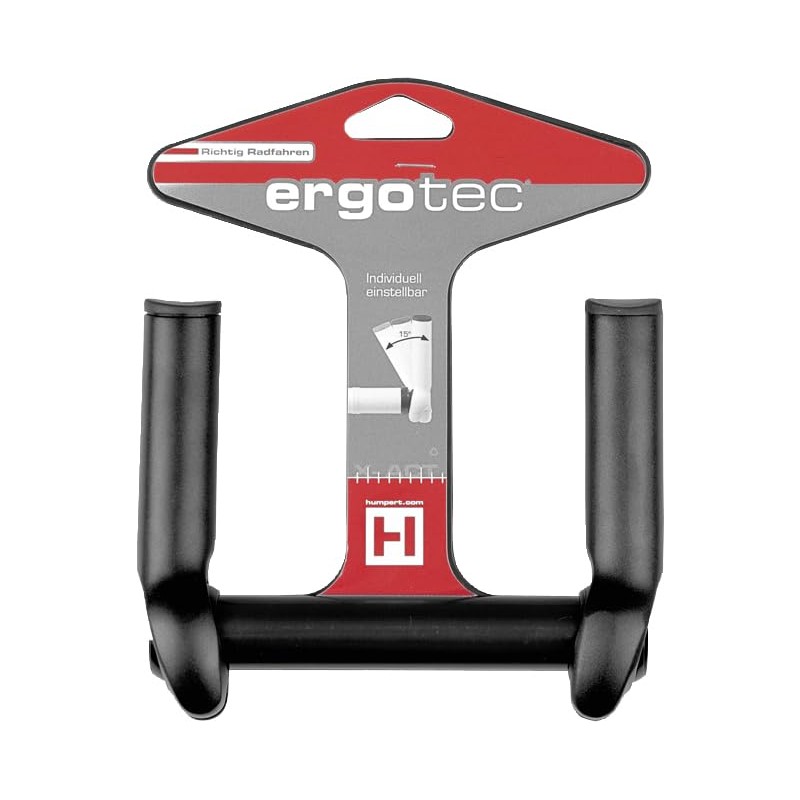 ergotec Unisex – Erwachsene Bar-Ends Evo-1 / Aluminium AL6061-T6, Schwarz,