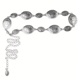 Women's Chain Belt, Metal Waist Chain, Fashion Chain Belt, Adjustable Chain Belt, Bohemian Waist Chain, Western Cowgirl Belt for Dress, Suit, Jeans