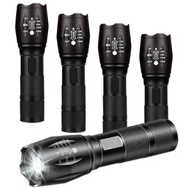 HYVCZP 1/2/3/5/10/20 Pack ​LED Torch,Super Bright Flashlight,5 Modes Adjustable Focus, Waterproof Lightweight Mini Handheld Torch for Camping, Home, Emergency, Hiking, Outdoor (5 Pack)