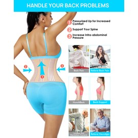 LUXURY-VITA Short Torso Waist Trainer For Women Lower Belly Fat Workout Tummy Control Waist Cincher Body Shaper Corset Girdle