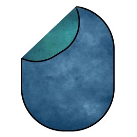 Kate Collapsible Backdrop for Photography Flower Blue and Green Portable Photo Backdrops Pop Up Background for Portrait, Live Streaming, 5x6.5ft