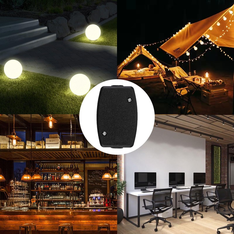 2Pcs Black 3 Terminal Electrical Cable Junction Box 13amp 250v