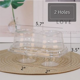 XIZHI Clear Cupcake Boxes with 2 Compartment,Plastic Stackable Cupcake Carrier Holder Box - BPA-Free,Durable,Keep Your Cupcakes or Muffins Delicious (30)