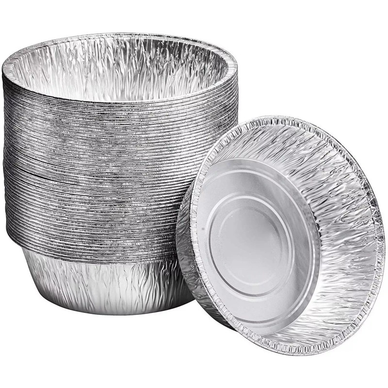 Diplastible (100 Count) 10-Inch Round Disposable Aluminum Pans Dutch Oven
