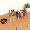 FEMELI Belt Organizer, Acrylic 7 Compartments Belt Container Storage Holder,