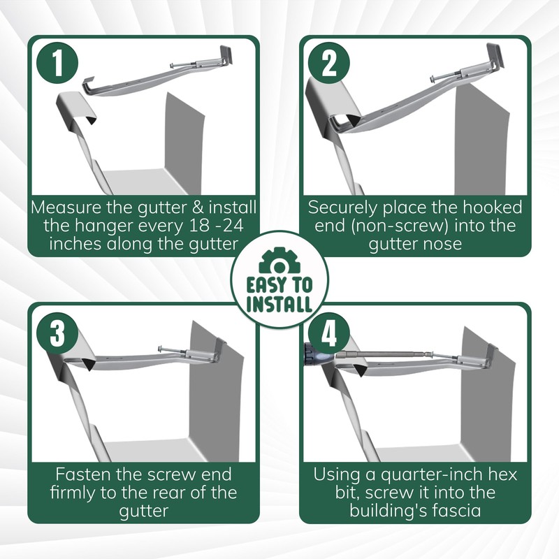 A-M Gutter Guard - 5" K Style Gutter Hangers -