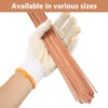 Therwen Pure Copper Round Rod 11.8 Inch Length Bare Metal