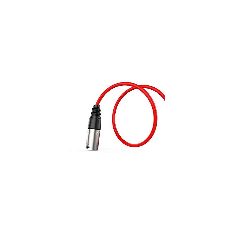 XLR Male to XLR Female Cable, 10 feet, Red, XLR10