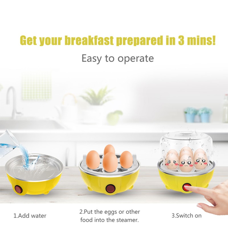 Multifunctional Ttriple Layer Electric Eggs Boiler Cooker Steamer Chinese Plug