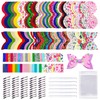 AOUXSEEM 50 Set【Random Colors】 Bows Making Kit for Beginners, Pre
