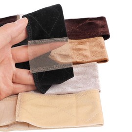 CUYEOIG Comfortable and Invisible Lace Wig Headband with Velvet Magic Tape, Provides Secure Hold, Suitable for Daily Wear and Special Occasions (Brown)