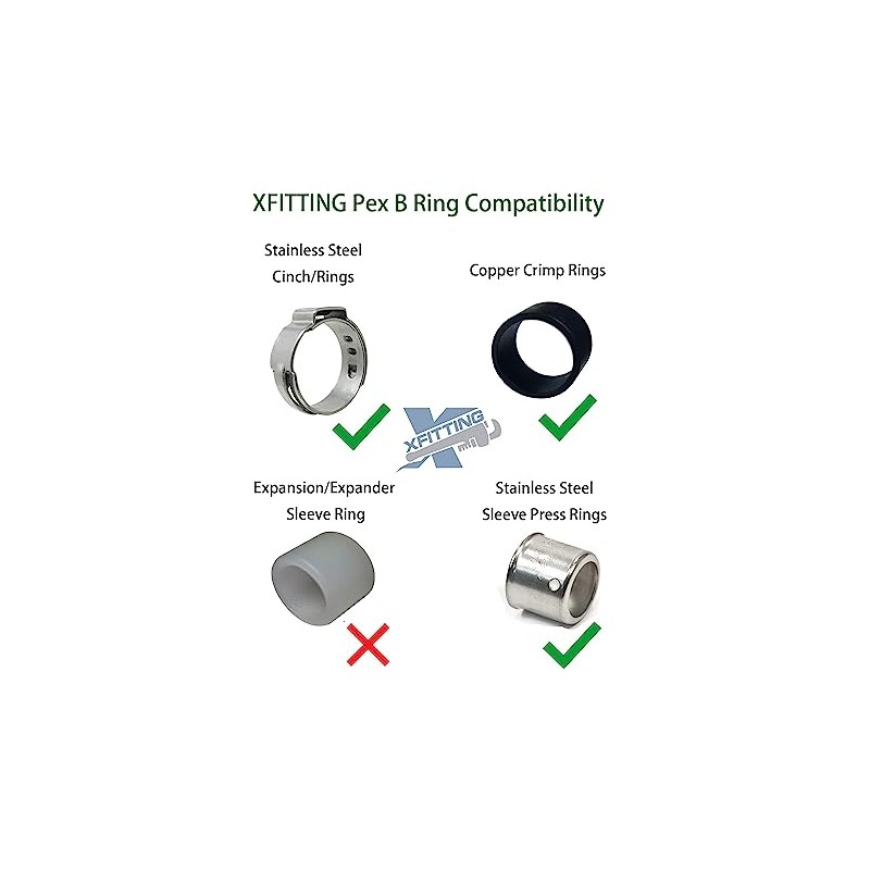 2 Pieces XFITTING 1" Pex x 1" PB (Polybutylene) Splicing
