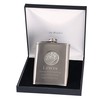 Son Xmas Engraved 6oz Stainless Steel Hip Flask with Pewter
