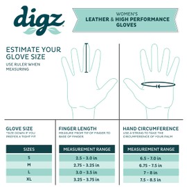 Digz Women's Small Outdoor and Work Gardener Gloves, Spandex, Navy Blue