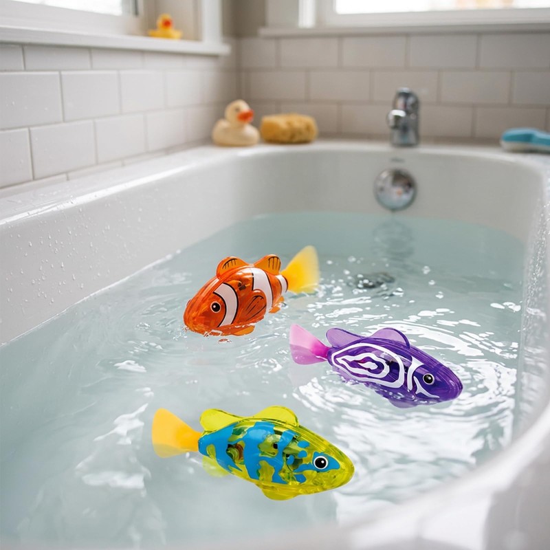 kiwkww 3PCS Robo Fish, Robot Fish for Pet Play and