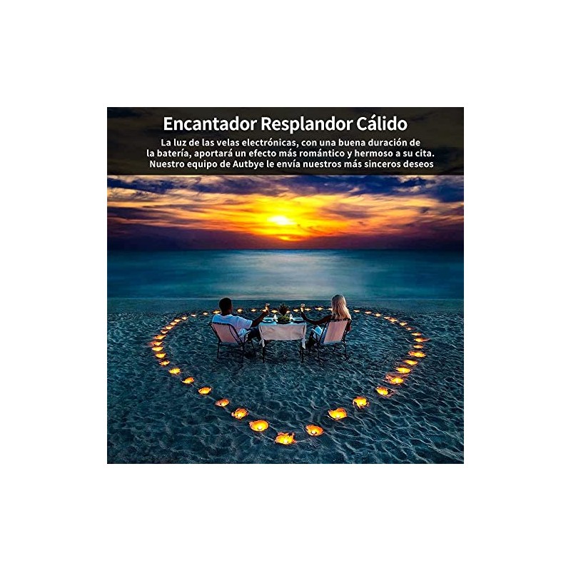 12 PCS Velas LED Sin Llama, Velas Eléctricas Luz de