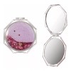 Miniso Espejo Plegable Hexagonal Con Brillantina Rosa 7.7cm Miniso