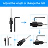5-pc Countersink Drill Bit Set, 3in1 Woodworking Counterbore Hole Drill