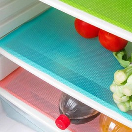 Paquete de 9 tapetes para refrigerador, Lavables, Impermeables, para refrigerador, cajones, mesas, estantes, 3 Rojos, 3 Verdes, 3 Azules