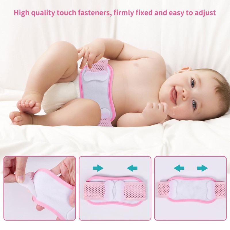 ENLUNTRA Umbilical Hernia Belt Baby，baby belly button band with 3