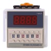110V AC Digital Time Relay with Base,DH48S-S Cycle Control 0.1s~99h