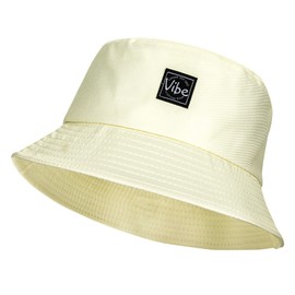 Vibe Festival Gear Bucket Hat Unisex for Men Women Fashion Fishing Hat Cute Fisherman Cap, White, Large