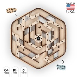 Intrism Icon - Brain Teaser Puzzle for Ages 10+ | Made in USA | DIY Model Kit & 3D Maze Game - 84 Pieces