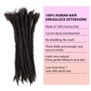 Orientfashion 8inch Textured Dreadlock Extensions Human Hair,0.6 Thickness Full Hand-made