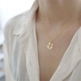 WCRAZYE Horseshoe Pendant Necklaces for Women Cute Coolest Romantic Summer Essentials Lucky Cool Horse Necklace Gifts Trendy Stuff Country Jewelry Accessories for Her (Horseshoes Necklace)