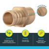 SharkBite 3/4 x 1/2 Inch Crimp MNPT Male Adapter, Brass