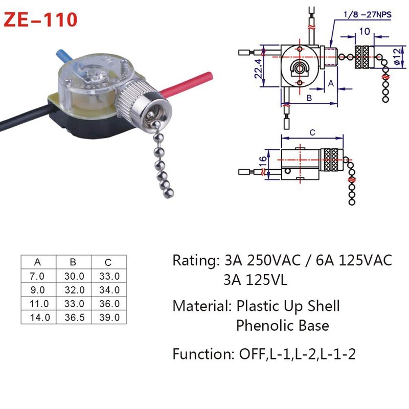Ceiling Fan Light Switch Compatible with Hunter Ceiling Fan, Zing