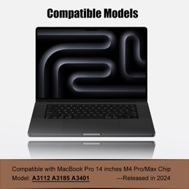 2 Pack Screen Protector for 2024 MacBook Pro 14 inches M4 Chip A3112 A3185 A3401 Clear Anti Blue Light Scratch 5H Hardness Filter Laptop Protector Accessories