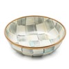 MACKENZIE-CHILDS Enamel Relish Dish, Small Serving Bowl for Entertaining, Gray-and-White