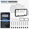 2Pcs Clear License Plate Protector Covers, Clear License Plate Covers