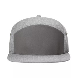 Richardson 257 Seven Panel Twill Strapback - CHARCOAL/HEATHER GREY