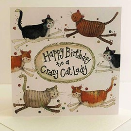Alex Clark Crazy Cat Lady Birthday Card