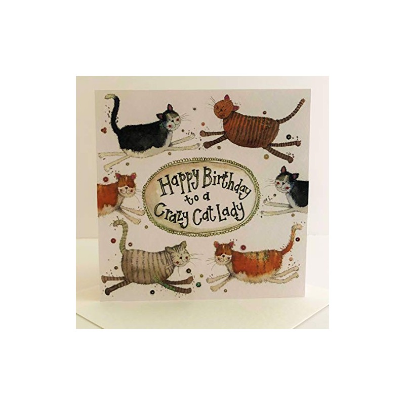 Alex Clark Crazy Cat Lady Birthday Card
