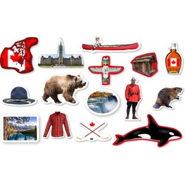 DH-Konzept XXL Large Confetti Canada with 45 Large Confetti Pieces for a Themed Party or Country Party // Children's Birthday Party Confetti Decoration Canada Maple