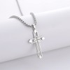 SIPURIS Cross Necklace for Men Egyptian Faith Cross The Eye