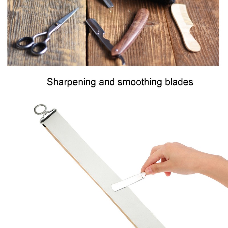 Cowhide Razor Strop Home Barber Shop Leather Straight Razor Sharpening