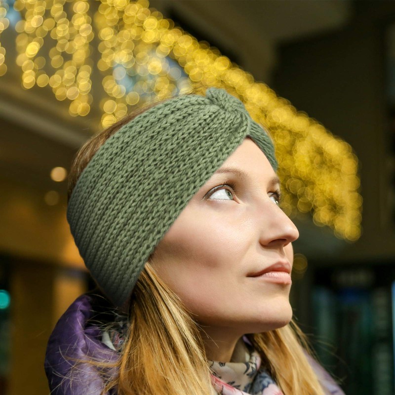 DRESHOW Pack of 6 Women's Winter Crochet Headbands, Knitted Headband,