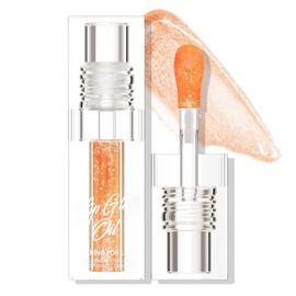 Brillo De Labios Hidratante De Cambio Cálido Hidratante Labial Brillo Labial Cuidado De Los Labios – Brillo De Labios Abultado Hidratante Nutritivo Bálsamo Labial Tintado (2#Honey)