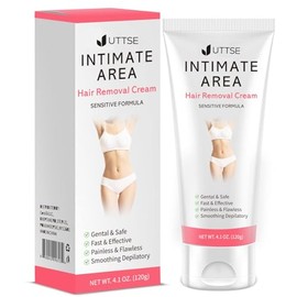 Crema depilatoria íntima/privada para mujeres, para vello no deseado en axilas, partes privadas, área púbica y bikini, crema depilatoria sin dolor e i