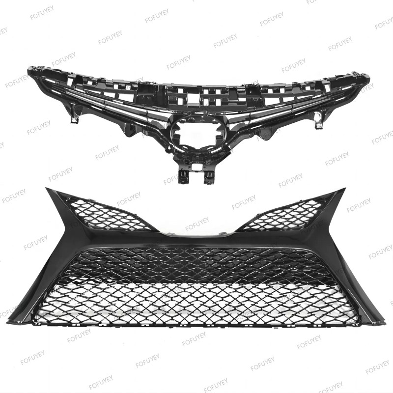 FOFUYEY 11PC For Camry SE 2018-2020 Front Gloss Black Grille